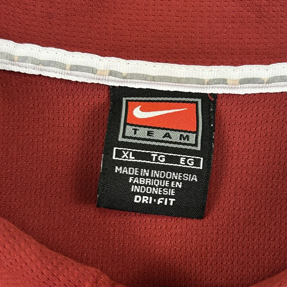 Nike Dri-Fit Polo Shirt Mens XL Oklahoma Sooners Red Short Sleeve Golf